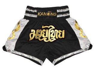 Kanong Muay Thai-Box Nadrág : KNS-141-Fekete